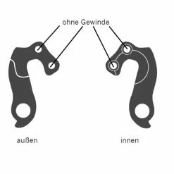Ghost Schaltauge Derailleur Hanger Ausfallende GRH-18BL EZ1621