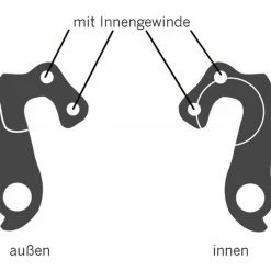 Ghost Schaltauge Derailleur Hanger Ausfallende GRH-19BL EZ1822